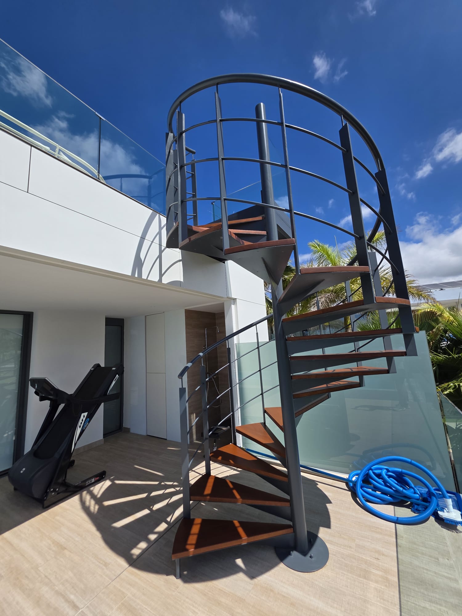 External spiral staircase